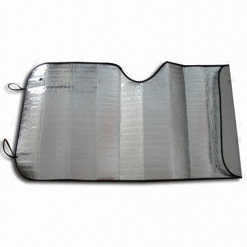 Car Sunshade with One Side Air Bubble Cotton Cover, Measures 130 x 60cm