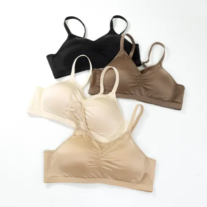 European and American Women's Thin Cup Large Size Solid Color Invisible Big Cup Bra