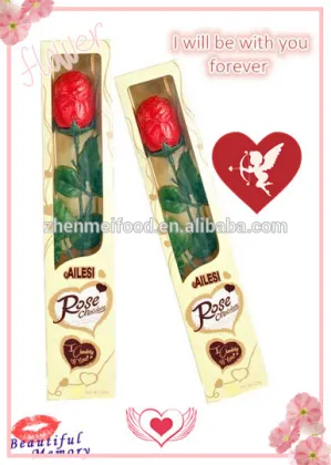 18g Valentine rose shape chocolate chocolate candy milka chocolate