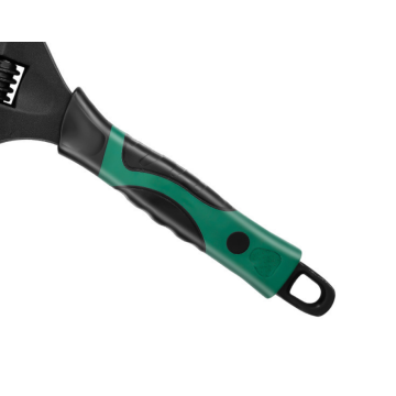 Short handle large opening sanitary adjustable wrench