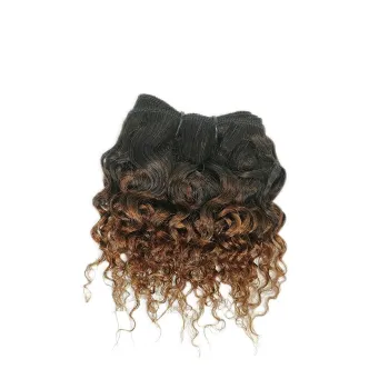 Wholesale Ombre 2 colors Brazilian  jerry curly  Human Hair Weave Bundles Virgin Cuticle Aligned Hair Extensions