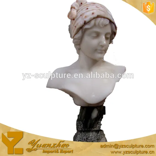 life size carved lady bust sculpture