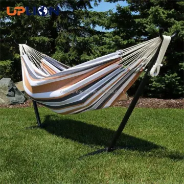 Uplion Double Hammock with Steel Stand - Adjustable 2-Person Camping Hammock with Carrying Case