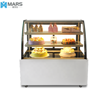 Electric-Heat Black Marble Cake Display Showcase