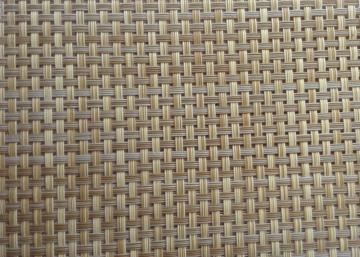 Rattan color outdoor woven mesh fabric