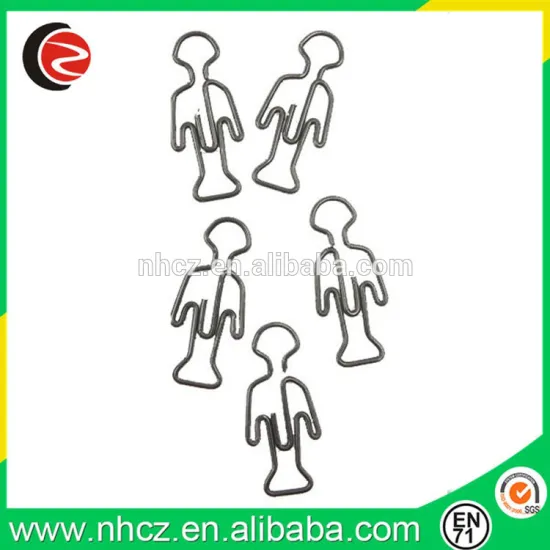 Stationery Paper Clips-Black Man Shaped Paperclips,dutchclip