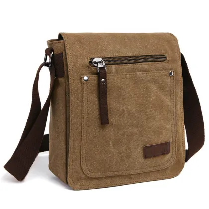 cross strap canvas messenger bag men