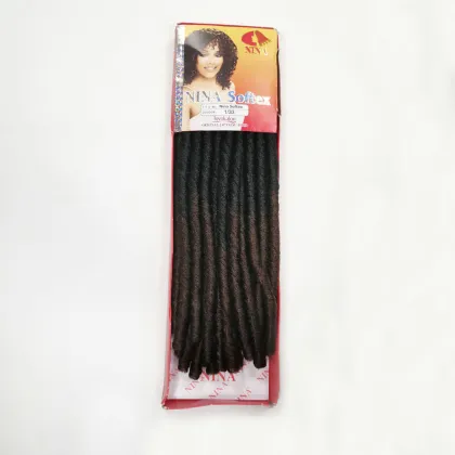 Ombre color 14" Orgao Cabelos Cacheado Dread Original Nina Softex Crochet Braids
