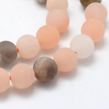 Pandahall Natural Moonstone Armband Perlen - Gefrertes rund 6mm