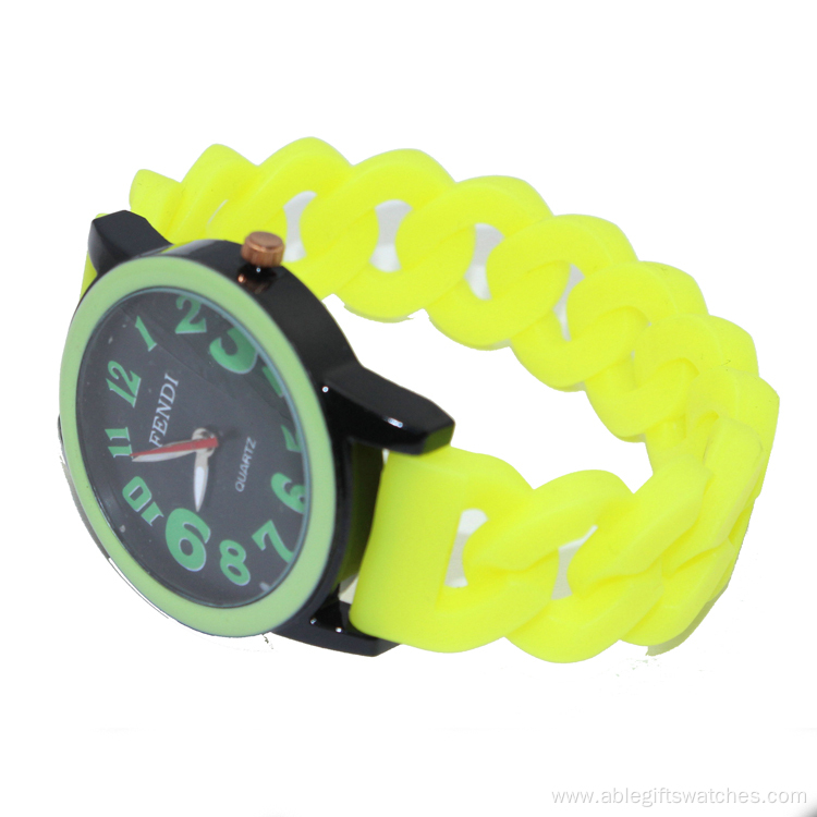 Fashionable clothing colorful silicone watch