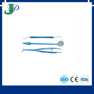 3 in 1 Medical Disposable Dental Kits Including Dental Mirror/Dental Probe/Dental Tweezers