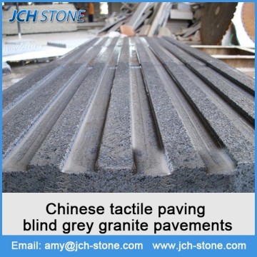 Chinese tactile paving blind grey granite pavements