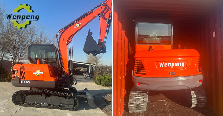 6.5ton crawler excavator loading picture