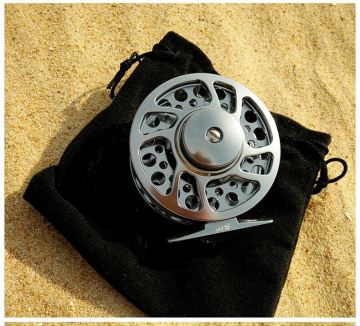 Large Arbor Aluminum Fly Reel with Fish Skin Painting - Hand-Crafted for 3/4 to 9/10 Size