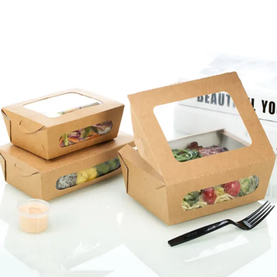 Food Grade Take Away Kraft Boxes For Salad