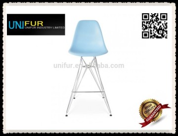 Replica plastic modern cheap DSR Eiffel bar stool for pub/kitchen with chromed leg