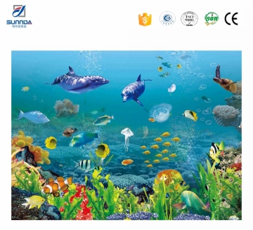 Sunnda sealife design bathroom 3d tiles,inkjet porcelain 3d tiles,bathroom 3d floor tiles