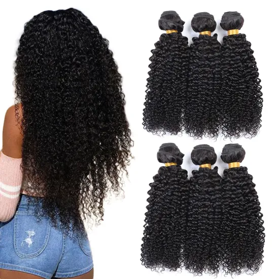 in stock mongolian kinky curly hair, natural color kinky curly hair with closure wholesale  custom logo,100% human hair bundles