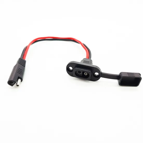 12AWG SAE Solar Panel Extension Cable with Battery Power Connector, Charge Cable Plug, and Panel Dust Cover for Automotive Use