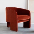 Fabrikar direkt försäljning populärt sammet tyg hög rygg träram armstol vardagsrum lounge stol matsstol