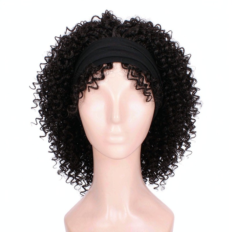 Headband Wig Kinky Straight 100% Human Hair