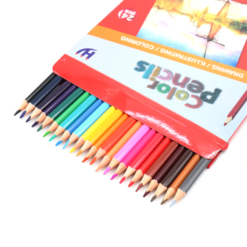 Hot Sale 24 & 12 Color Pencil Stationery Set for School Kids