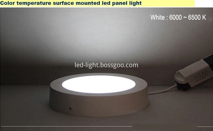 CE RoHS Approved 6W Round Surface Mounted LED Panel Light