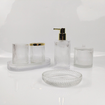 Klarglas Twist Design badrumstillbehörsset