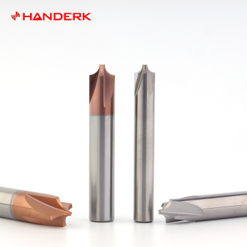4-Flute Tungsten Carbide End Mill: Handek HRC45/55/65 Rinn R Milling Cutter لأدوات CNC