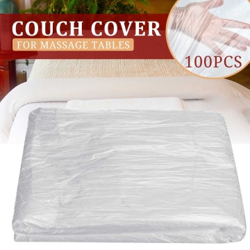 100pcs Professional Cosmetic salon sheets SPA massage bed table cover sheets Plastic Transparent Beauty Bed Film wateproof