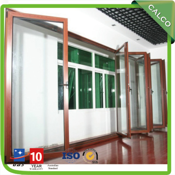 High quality aluminum folding door with laminated glass