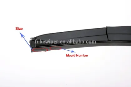 Hybrid Windshield Wiper with Rubber Refill