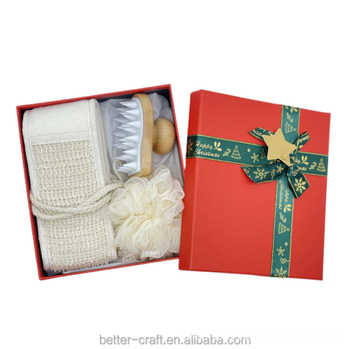 customized wooden bath sets spa shower gift set