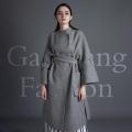 Large pocket double belt style overcoat