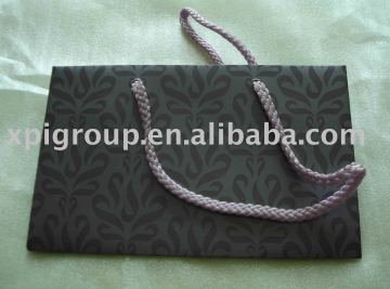 thick paper card bag with UV printed log