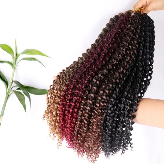Hot Sale Bundles Bulk 27 Color Ombre Vendor 18Inch Kinky  Bohemian Extension Water Wave Crochet Passion Twist Braid Hair