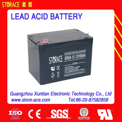 ISO 9001, 12v 50ah sealed lead acid battery