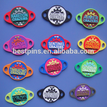 Customized Wholesale Kids Plastic/Rubber/PVC Shoelace Charm Tags, Set of 12 Pieces