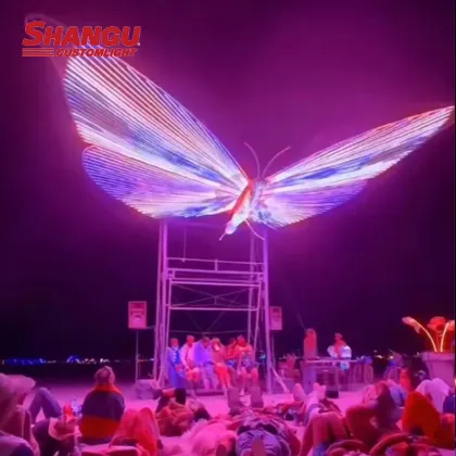 Illuminated Butterfly Swing: Large Removable Wings Holiday Decorations