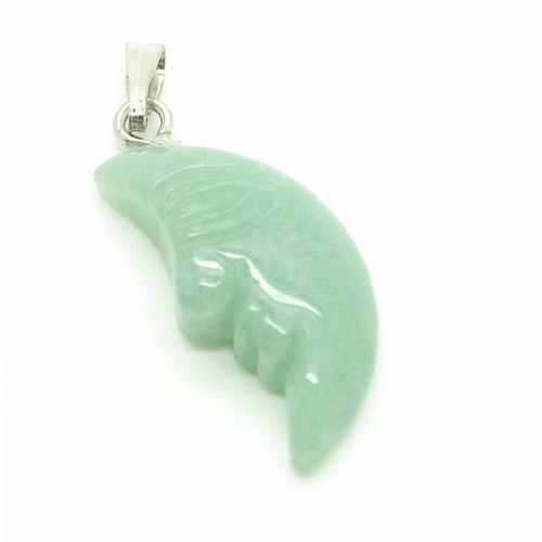 Moon Shape Green Aventurine pendant