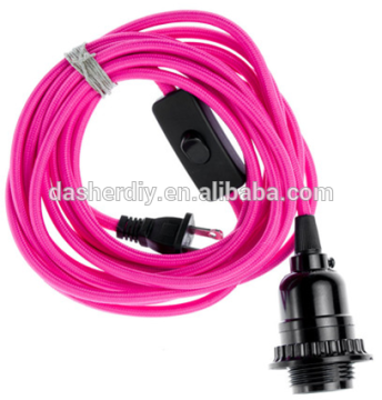 American standard power cord with plug + E26 lampholder with switch