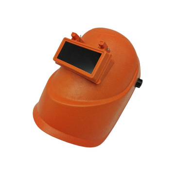 Orange Reinforced Welding Helmet with Face Shield - New Style