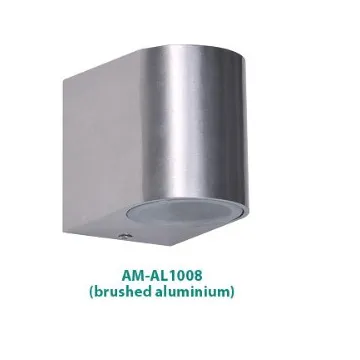 brushed aluminium wall light