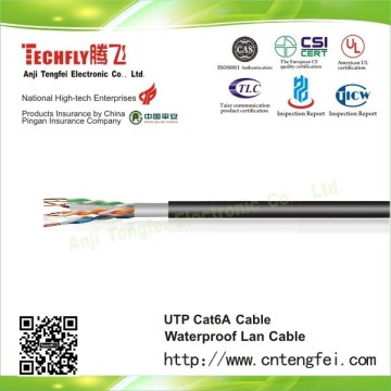Hot sell cable!UTP Cat6A Double sheathed waterproof networking cable,PVC sheathed outdoor cable