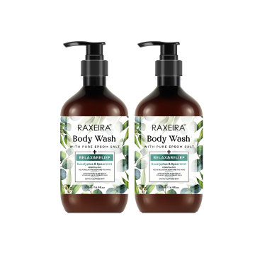 Pure Epsom Salt Organic Body Wash with Eucalyptus & Spearmint for Relaxation and Relief