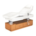 Lit facial en bois électrique blanc avec rangement