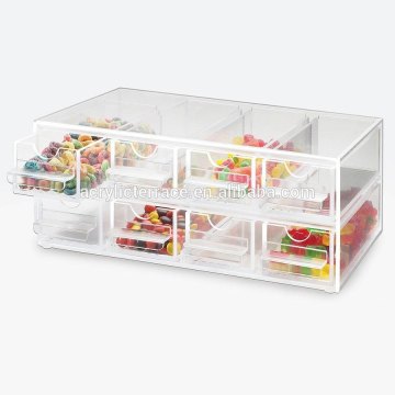 Eight-Drawer Topping Dispenser Clear Acrylic fd140306003