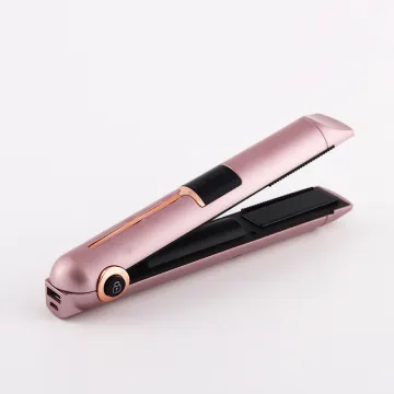 Portable Rechargeable USB Hair Straightener - Mini Cordless Flat Iron for Travel