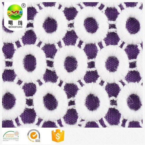 Ramah lingkungan 100% katun bordir kain renda swiss