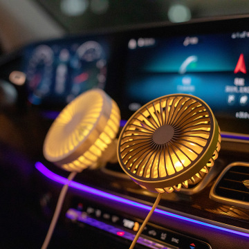 360° Rotatable USB Car Fan: Adjustable 3 Speeds Quiet Portable Mini Cooling Fan